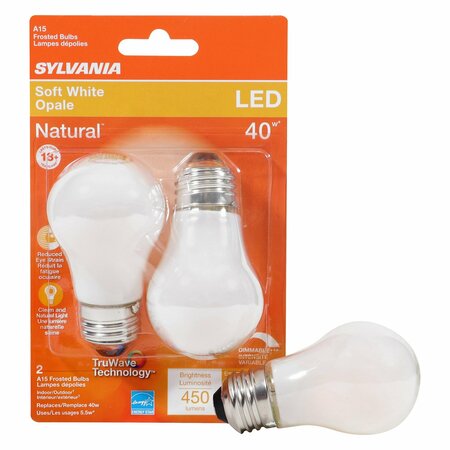 LEDVANCE LED A15 E26 SW 40W, 2PK 40762